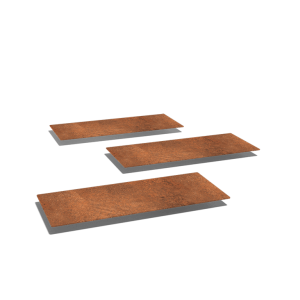 Cortenstaal staptegel - Rechthoek - 60 x 25 cm