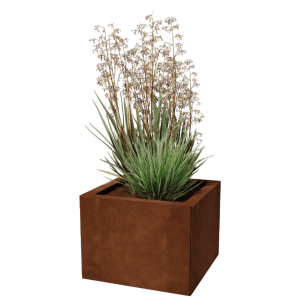 Cortenstaal plantenbak - Vierkant - 40 x 40 x 80 cm - Zonder bodemplaat