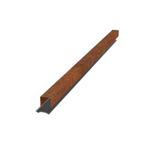 Cortenstaal overzetprofiel - 5 x 5 x 5 cm - 150 cm