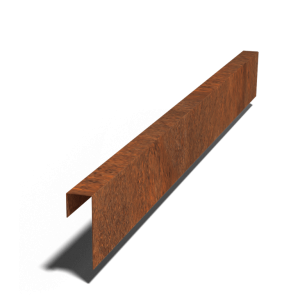 Cortenstaal overzetprofiel - 15 x 5 x 5 cm - 150 cm