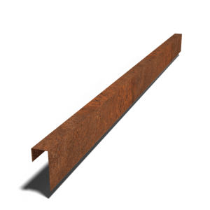 Cortenstaal overzetprofiel - 15 x 6 x 5 cm - 240 cm