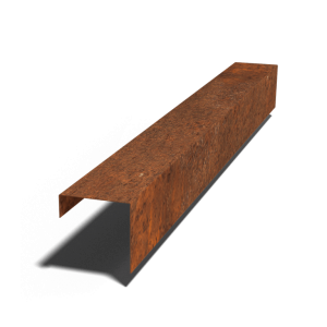 Cortenstaal overzetprofiel - 15 x 15 x 5 cm - 150 cm