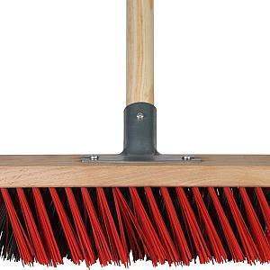 X-bezem buiten 30 cm rood/zwart compleet