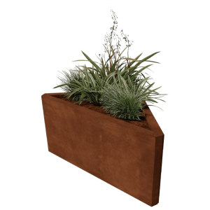 Cortenstaal plantenbak Alaska ongelijkzijdig 84 cm (hoogte 40 cm)