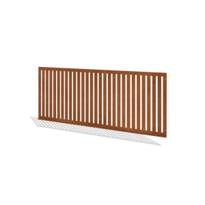 Cortenstaal sierhekwerk S - Paneel - 149 x 3 x 60 cm