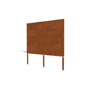 Cortenstaal schutting H4 - Complete set - 258 x 6 x 190 cm