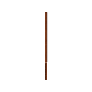 Cortenstaal schutting H - Hoekpaal met grondpin - 190 x 6 x 6 cm - Voor 3x paneel 63,3 cm