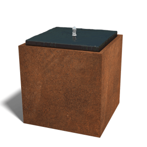 Cortenstaal watertafel - Orin - 80 x 80 x 80 cm - Zonder LED-verlichting