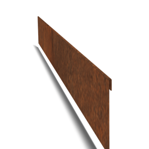 Cortenstaal borderrand - Geplet - Hoogte 23 cm - 240 cm