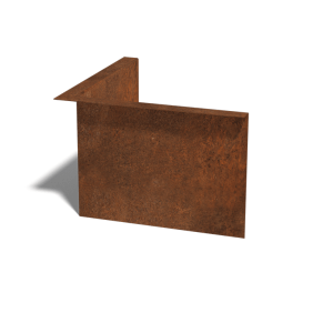 Cortenstaal borderrand gezet 12 cm binnenhoek