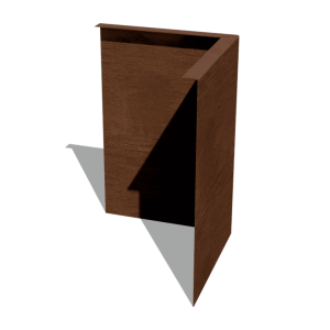 Cortenstaal borderrand - Gezet - Buitenhoek - Hoogte 45 cm