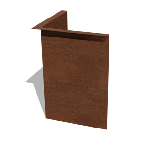 Cortenstaal borderrand gezet 45 cm binnenhoek