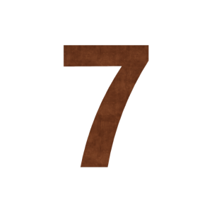 Cortenstaal huisnummer 7 - 50 cm