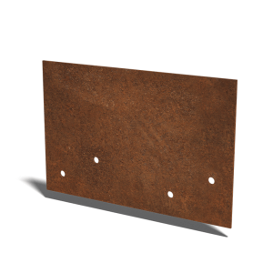 Cortenstaal koppelplaat - Recht - Hoogte borderrand 12 / 15 cm