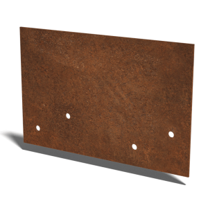Cortenstaal koppelplaat - Recht - Hoogte borderrand 22 / 25 cm