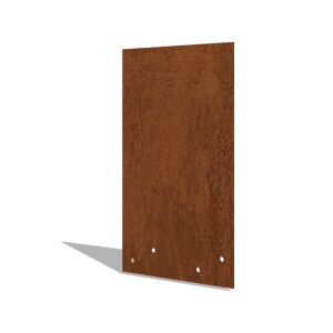 Cortenstaal koppelplaat - Recht - Hoogte borderrand 34 / 37,5 cm