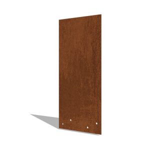 Cortenstaal koppelplaat - Recht - Hoogte borderrand 45 cm