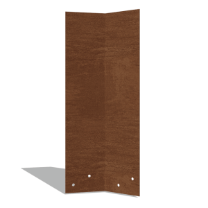 Cortenstaal koppelplaat 45º hoog XL 45 cm