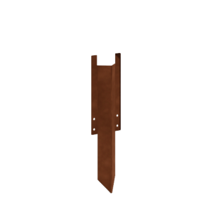 Cortenstaal grondpin - Hoogte borderrand 22 / 25 cm