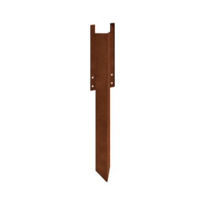 Cortenstaal grondpin - Hoogte borderrand 34 / 37,5 cm