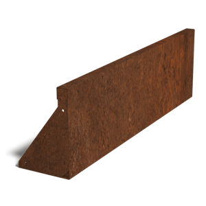 Cortenstaal keerwand - Recht - 100 x 30 cm