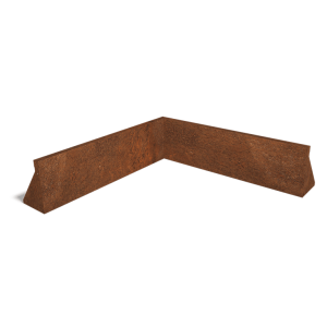 Cortenstaal keerwand binnenhoek 100 x 100 cm (hoogte 30 cm)