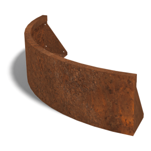 Cortenstaal keerwand - Buitenbocht - 100 x 100 x 30 cm