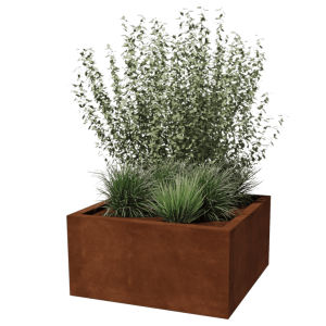 Cortenstaal plantenbak - Vierkant - 80 x 80 x 40 cm - Gelast - Zonder bodemplaat