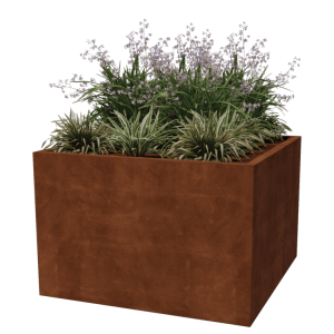 Cortenstaal gelaste plantenbak Montana 120 x 120 x 80 cm (zonder bodemplaat)