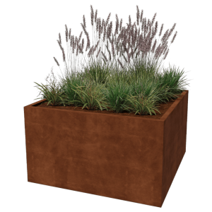 Cortenstaal plantenbak - Vierkant - 140 x 140 x 80 cm - Gelast - Zonder bodemplaat