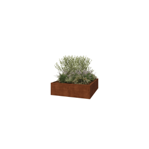 Cortenstaal plantenbak - Vierkant - 200 x 200 x 60 cm - Gelast - Zonder bodemplaat