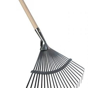 Talen Tools – Gazonhark – Verzinkt – Platte tanden – Essenhouten steel – 150 cm