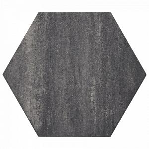 Soft Comfort Zeskant 60/52,5x30x4 cm Grijs/Zwart