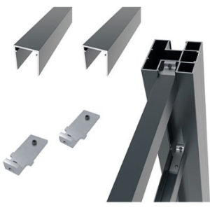 Boston Alu U-lijst start/top  RAL9005 2,5x3x175 cm zonder connectoren