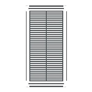 Boston Decopaneel Paxos verticaal 88x182 cm dikte 2 mm RAL7016