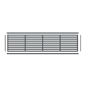 Boston Decopaneel Paxos horizontaal 45x175 cm dikte 2 mm RAL7016