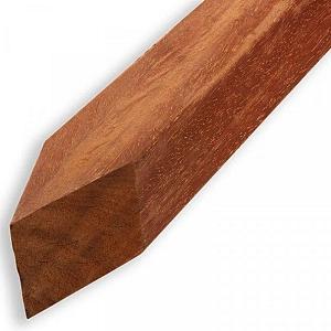 Paal 6,5 x 6,5  x 200  cm rondom glad  hardhout geschaafd – duurzaam en veelzijdig