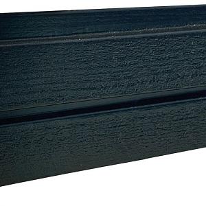 Naaldhout verduurzaamd PEFC rabat dubbele rhombus – zwart fijnbezaagd (1,9 x 13/14,4 cm)