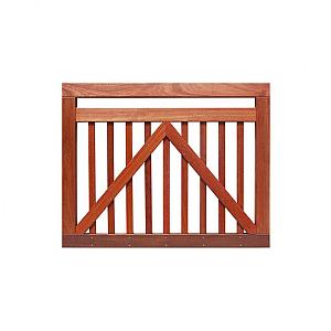 Elephant poortje industrieel Bangkirai hardhout 3,2 x 100 x 80 cm – naturel geolied, RVS geschroefd