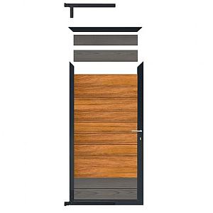 Elephant Tuindeur Kit Mix&Match Aluminium Antra 4x90x180 cm – Antraciet met Krukken, Slot en Beslag