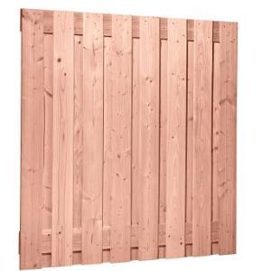 Douglas geschaafd plankenscherm 17-planks 18 mm, 180 x 180 cm, onbehandeld.