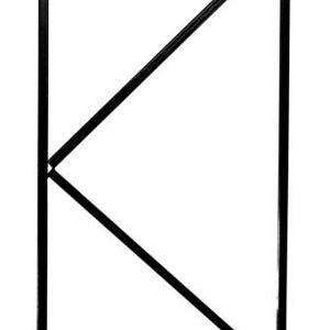 Verstelbaar stalen poortframe 100 x 155 cm, zwart gecoat.