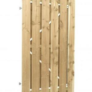 Jumbodeur met slotgat, geschaafd vuren 15 mm op verstelbaar stalen frame 100 x 200 cm, recht vertica