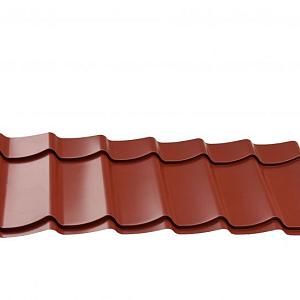 Dakpanplaten t.b.v. Douglasvision kapschuur Comfort 600 x 320 cm, (23 M2), donkerrood.