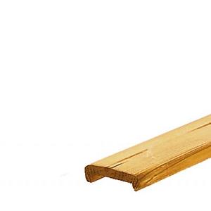 Vuren geschaafde afdeklat met sponning (5,2 cm) 1,9 x 7 x 181,5 cm t.b.v. recht en toogscherm, groen