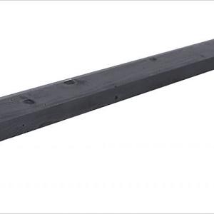 Grenen geschaafde afdekkap met sponning (6,2 cm) 3,5 x 8,5 x 180 cm t.b.v. rechtscherm, zwart gedomp