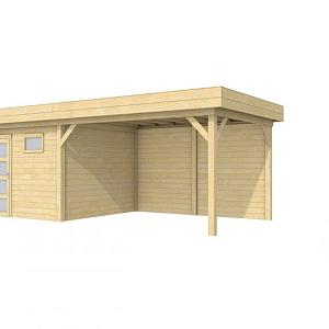 Vuren Topvision Tapuit, 300 x 300 en luifel 400 cm, onbehandeld.