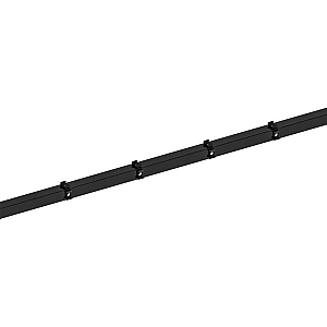 Hillfence metalen hoekpaal inclusief aansluitingset en afdekkap 6 x 6 x 240 cm zwart