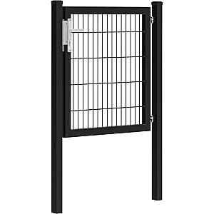 Hillfence metalen enkele poort Premium-line inclusief slot, 100 x 100 cm, zwart.