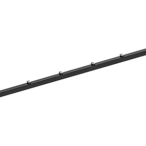 Hillfence metalen paal, inclusief aansluitingset en afdekkap, 6 x 4 x 240 cm, zwart.